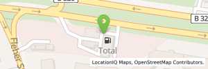 Position der Tankstelle TOTAL Station