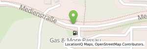 Position der Tankstelle Gas & More Passau