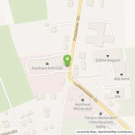 Standortübersicht der Tankstelle Autohaus Kühnicke (VW) in 14552 Michendorf