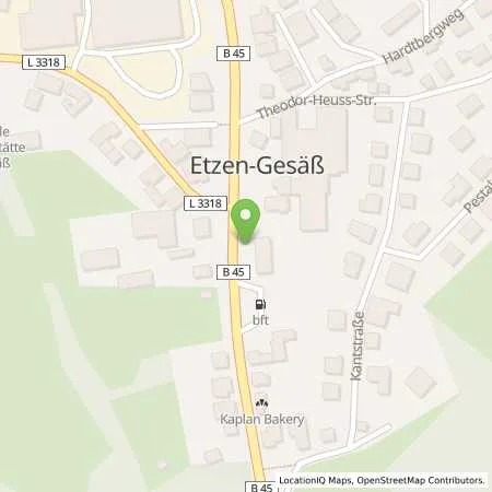 Standortübersicht der Tankstelle Bft-Tank- und Service-Station Heilmann in 64732 Bad König, (Etzen)