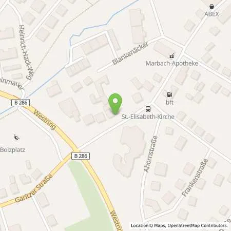 Standortübersicht der Tankstelle bft Tankstelle Walther in 97688 Bad Kissingen