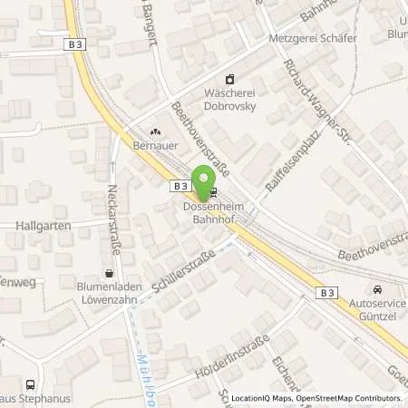 Standortübersicht der Tankstelle Autohaus Bernhard Gehrig in 69221 Dossenheim