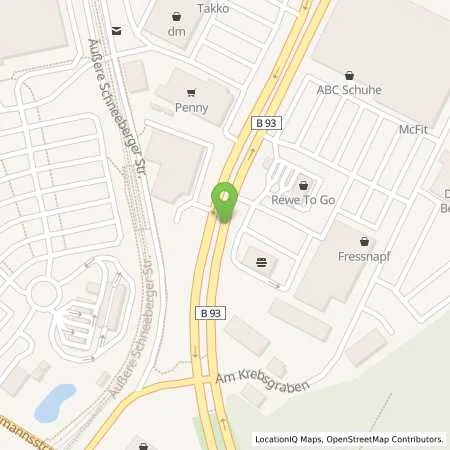 Standortübersicht der Tankstelle Pinoil Service Station in 08056 Zwickau