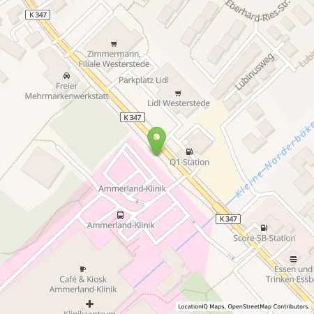 Standortübersicht der Tankstelle Tankstellen Müller GmbH in 26655 Westerstede