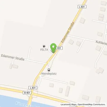 Standortübersicht der Tankstelle Autohaus u. Felta Tankstelle Neumann & Dierks in 26169 Friesoythe (Edewechterdamm)