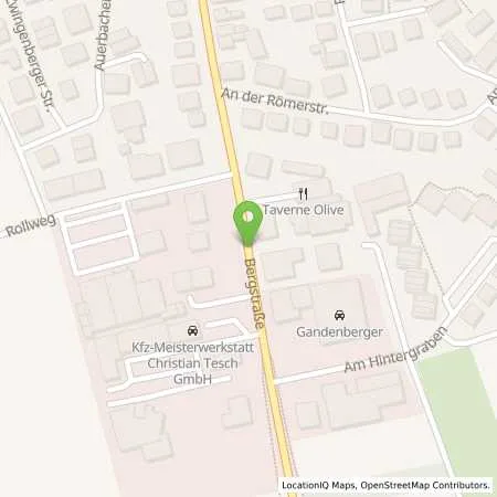 Standortübersicht der Tankstelle Tesch GmbH in 64319 Pfungstadt