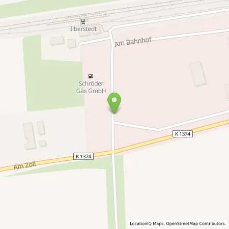 Standortübersicht der Tankstelle Schröder Gas GmbH & Co. in 06408 Ilberstedt