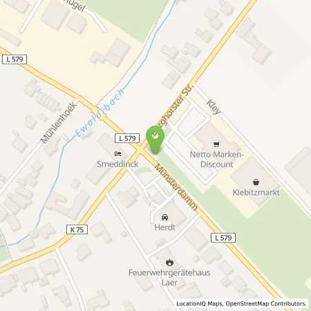 Standortübersicht der Tankstelle Westfalen-Tankstelle Erich Heerdt in 48366 Laer