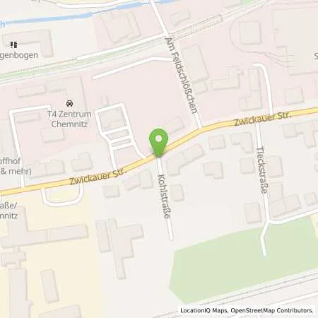 Standortübersicht der Tankstelle GO Tankstelle in 09116 Chemnitz-Schönau
