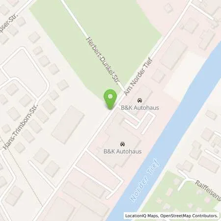 Standortübersicht der Tankstelle HIRO Automarkt GmbH in 26509 Norden