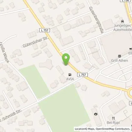 Standortübersicht der Tankstelle AVIA-Tankstelle, Dieter Pietsch in 33161 Hövelhof