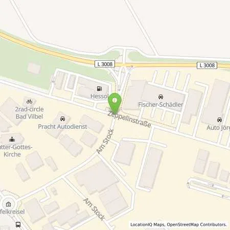 Standortübersicht der Tankstelle Pracht Autodienst in 61118 Bad Vilbel