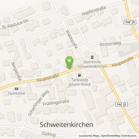 Standortübersicht der Tankstelle Johann Kreidel e.K. in 85301 Schweitenkirchen