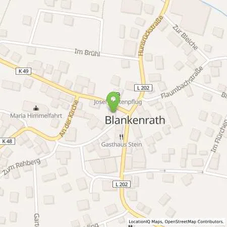 Standortübersicht der Tankstelle Autohaus Hastenpflug GmbH in 56865 Blankenrath