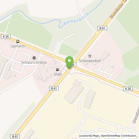 Standortübersicht der Autogas (LPG) Tankstelle: Shell-Station Upmann in 33334, Gütersloh