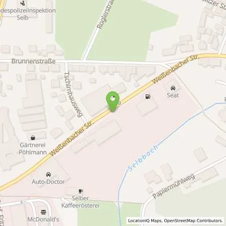 Standortübersicht der Tankstelle AVIA Station Ulrike Anders in 95100 Selb