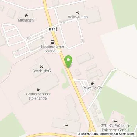 Standortübersicht der Tankstelle P. Horstmann GmbH/BOSCH Car-Truck-Diesel Service in 59269 Beckum