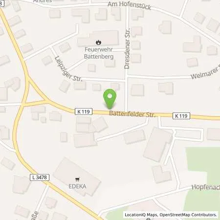 Standortübersicht der Tankstelle Autohaus Bienhaus GmbH in 35088 Battenberg