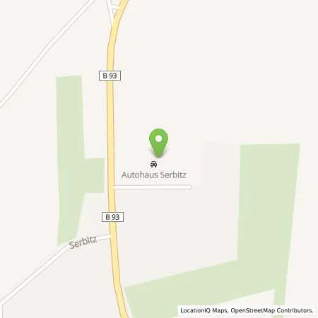 Standortübersicht der Tankstelle Autohaus Banisch Serbitz in 04617 Treben (Serbitz)