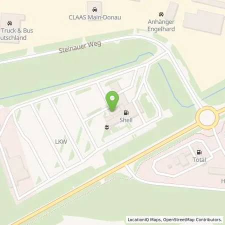 Standortübersicht der Tankstelle Autohof Aurach (Shell) in 91589 Aurach