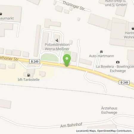 Standortübersicht der Tankstelle Raiffeisen-Warenzentrale Kurhessen-Thüringen GmbH in 37269 Eschwege