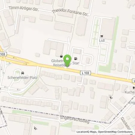 Standortübersicht der Tankstelle STAR Tankstelle in 22869 Schenefeld