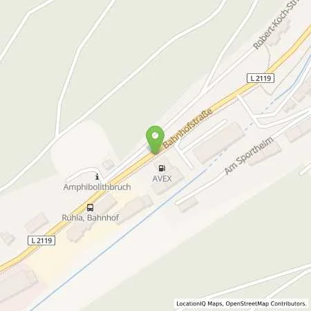 Standortübersicht der Tankstelle Avex Tankstelle in 99842 Ruhla