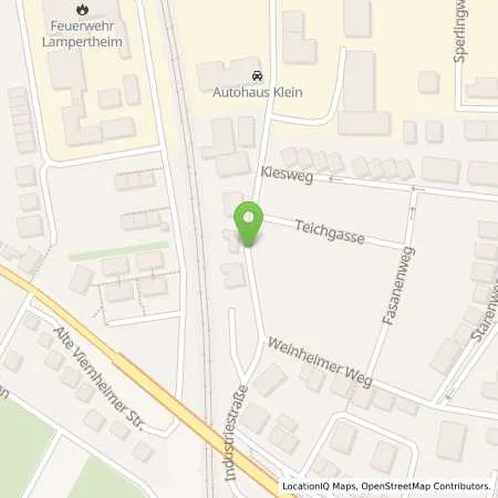 Standortübersicht der Tankstelle Autohaus Klein in 68623 Lampertheim