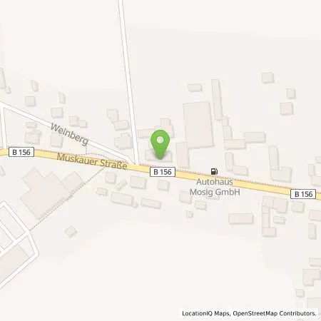Standortübersicht der Tankstelle Autohaus Mosig GmbH in 03130 Spremberg