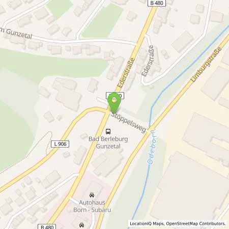 Standortübersicht der Tankstelle KFZ-Service Born, Subaru in 57319 Bad Berleburg