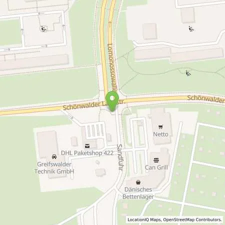 Standortübersicht der Tankstelle Tank-Stop in 17491 Greifswald