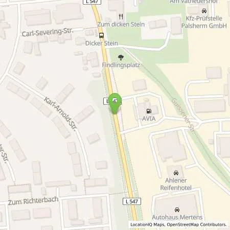 Standortübersicht der Tankstelle AVIA Autoport Knippschild in 59229 Ahlen