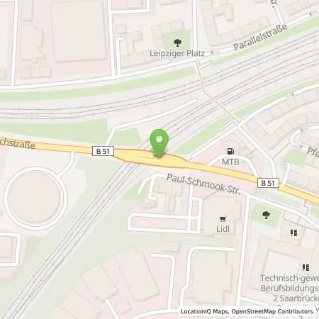 Standortübersicht der Tankstelle Bft Tankstelle Michael Elss in 66115 Saarbrücken