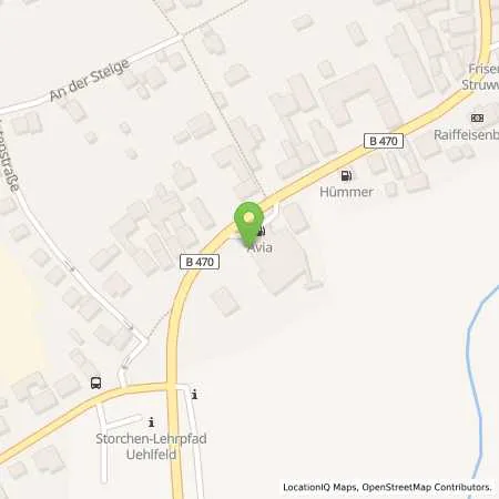 Standortübersicht der Tankstelle AVIA Servicestation Stöcker in 91486 Uehlfeld