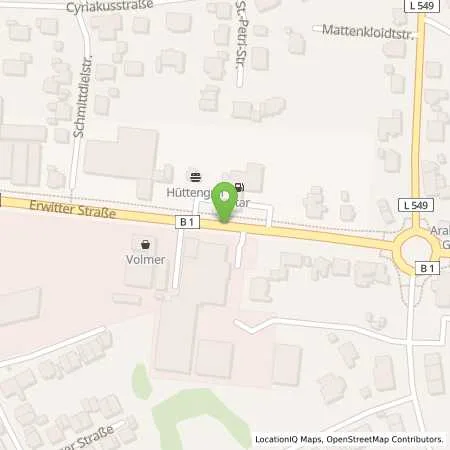 Standortübersicht der Tankstelle Tankhof Geseke in 59590 Geseke