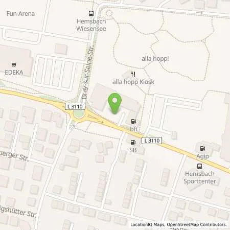Standortübersicht der Tankstelle GAVEG mbH in 69502 Hemsbach