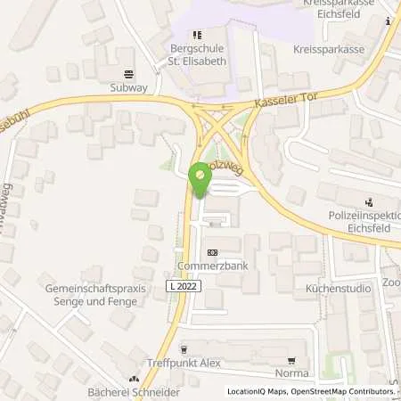 Standortübersicht der Tankstelle Honsel Tankstelle in 37308 Heiligenstadt