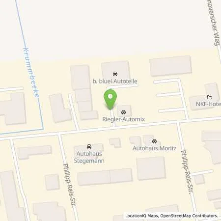 Standortübersicht der Tankstelle b. bluel Autoteile in 31832 Springe