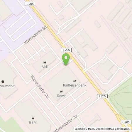 Standortübersicht der Tankstelle Team Mineralöle GmbH & Co. KG (Team Autohof) in 17192 Waren (Müritz)