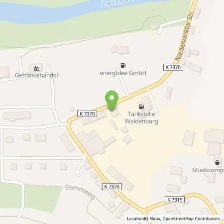Standortübersicht der Tankstelle energIdee GmbH in 08396 Waldenburg