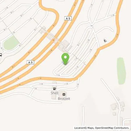 Standortübersicht der Tankstelle BAB-Tankstelle Frankenwald Ost (Shell) in 95180 Berg (Rudolphstein)
