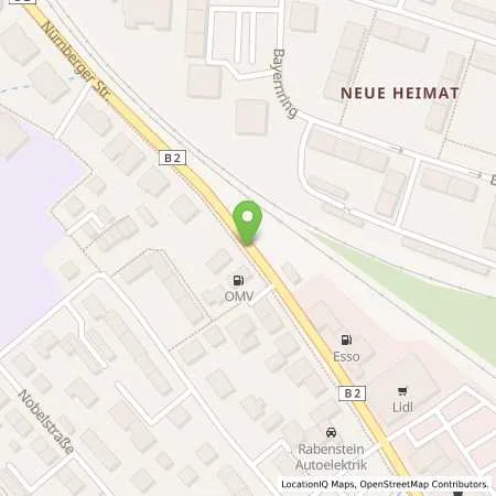 Standortübersicht der Tankstelle ESSO Jobst in 95448 Bayreuth