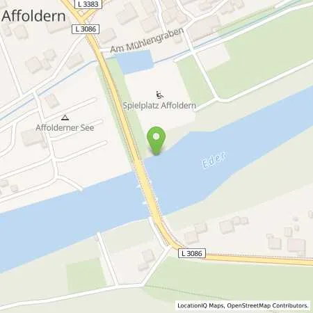 Standortübersicht der Tankstelle Tankstelle Honsel in 34549 Edertal (Affoldern)