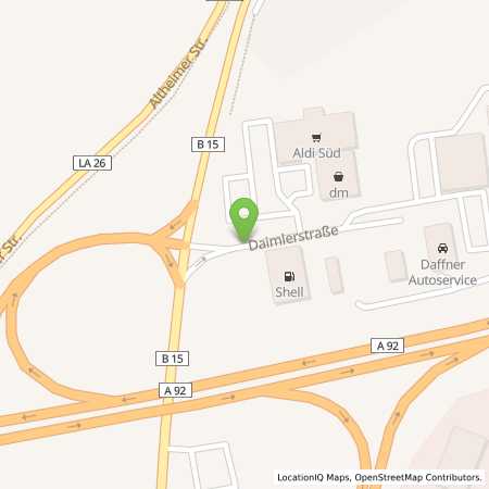 Standortübersicht der Autogas (LPG) Tankstelle: Tankstelle G. Spanner (Shell) in 84051, Essenbach