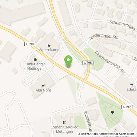 Standortübersicht der Tankstelle RaiTrOil Mettingen in 49497 Mettingen