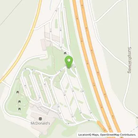 Standortübersicht der Tankstelle BAB-Tankstelle Sindelfinger Wald Süd (Aral) in 71069 Sindelfingen