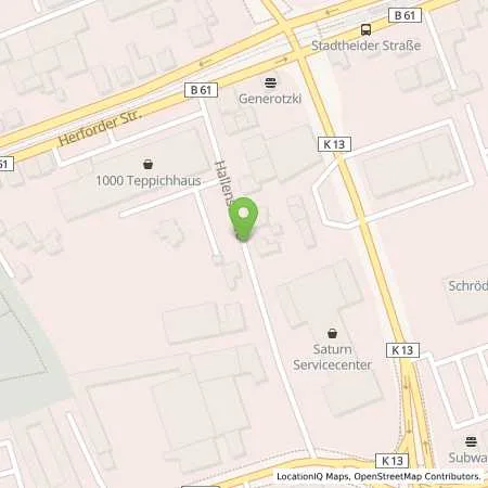 Standortübersicht der Tankstelle AVIA in 33609 Bielefeld