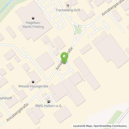 Standortübersicht der Autogas (LPG) Tankstelle: Raiffeisen Warengenossenschaft Haltern e.G. in 45721, Haltern am See