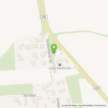 Standortübersicht der Tankstelle A & G Hentzschel GbR Freie Tankstelle in 01558 Großenhain