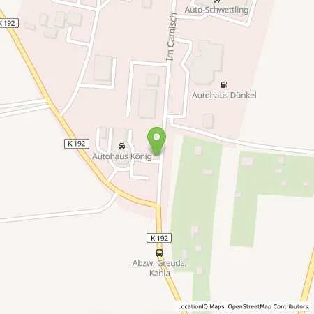 Standortübersicht der Tankstelle Autohaus Dünkel in 07768 Kahla